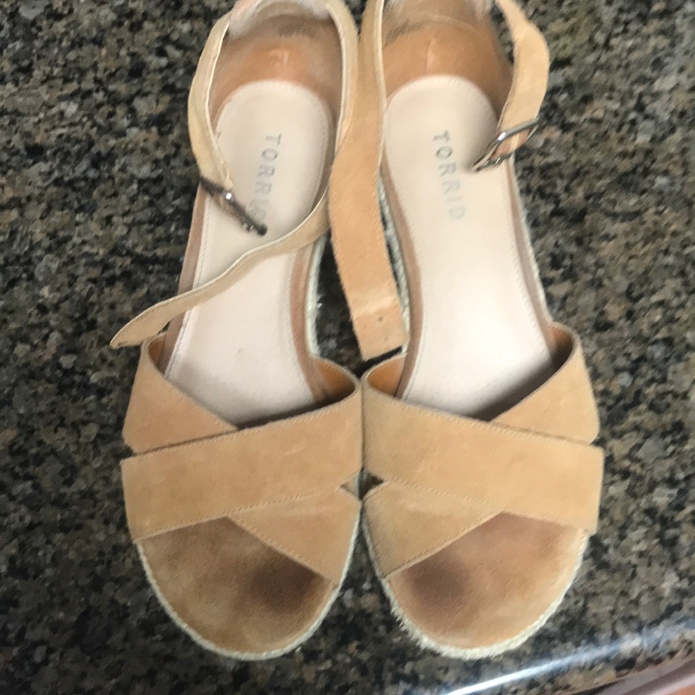 Torrid leather ankle strap sandals 8.5 W